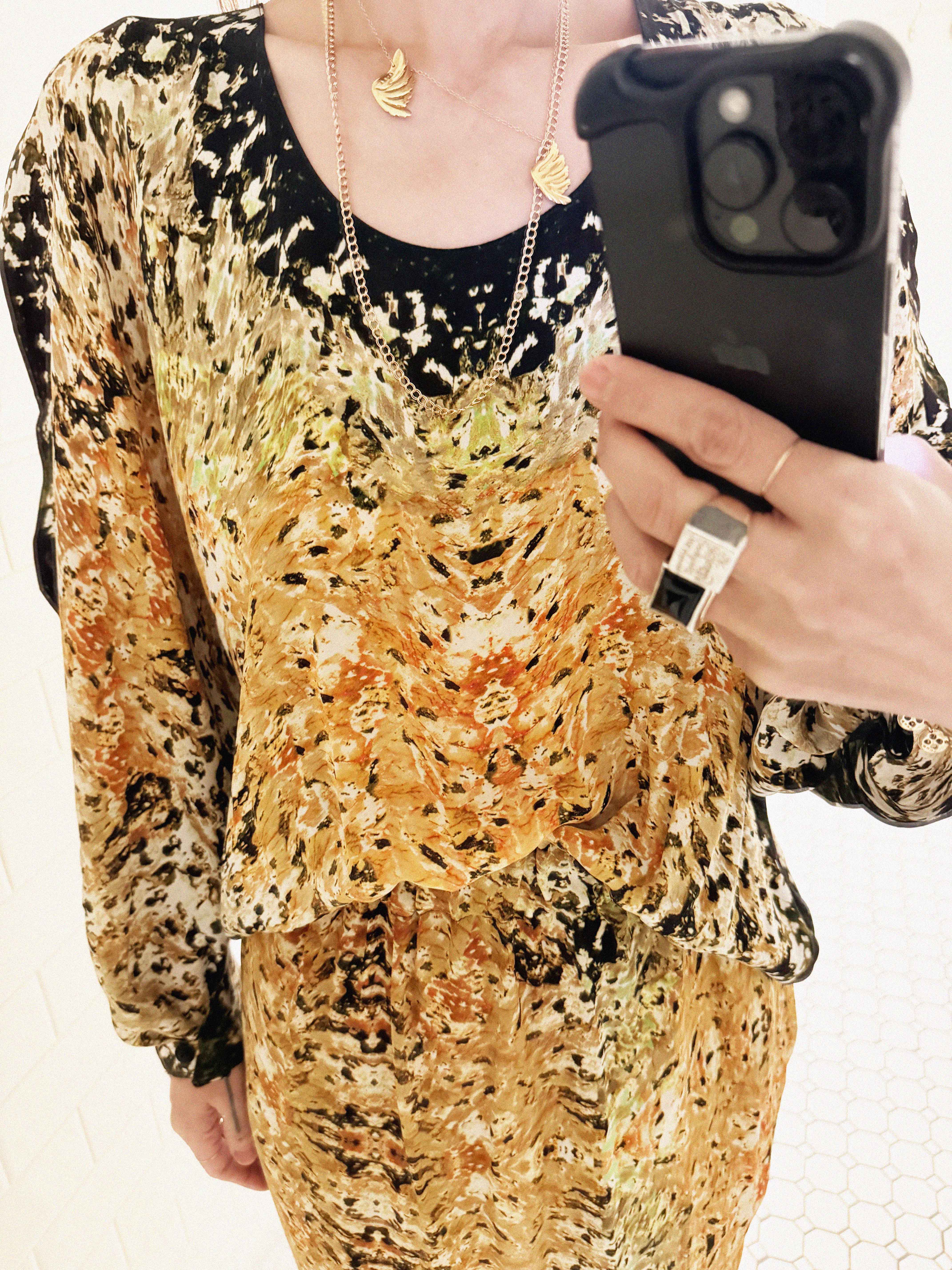 →ANNTIAN SCULPTURAL SILK DRESS← SANG A SELECTS
