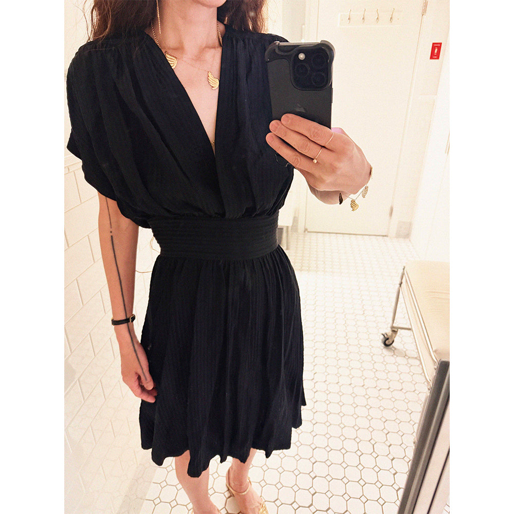 →BALENCIAGA BLACK SILK DRESS← SANG A SELECTS