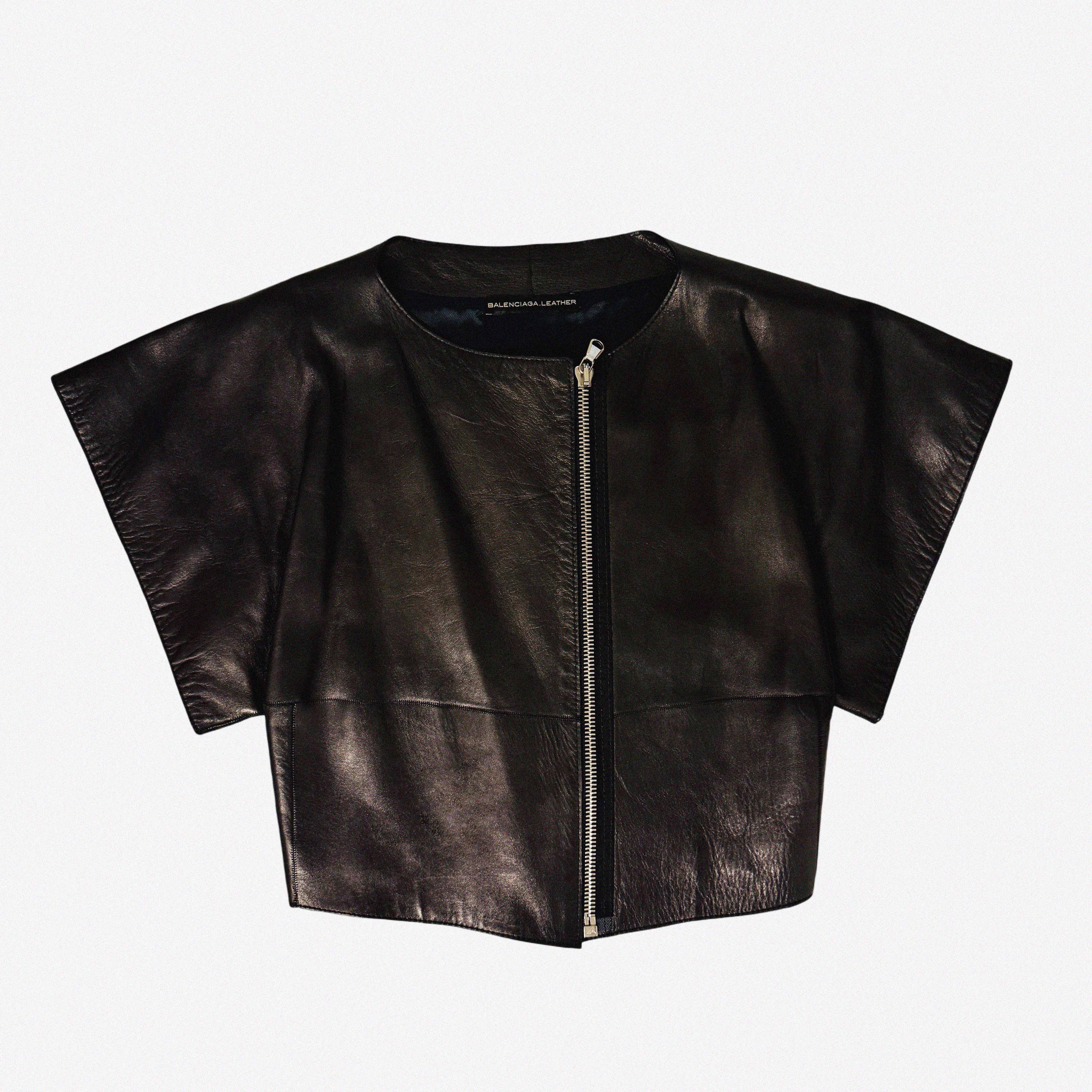 →BALENCIAGA SCULPTED LEATHER JACKET← SANG A SELECTS