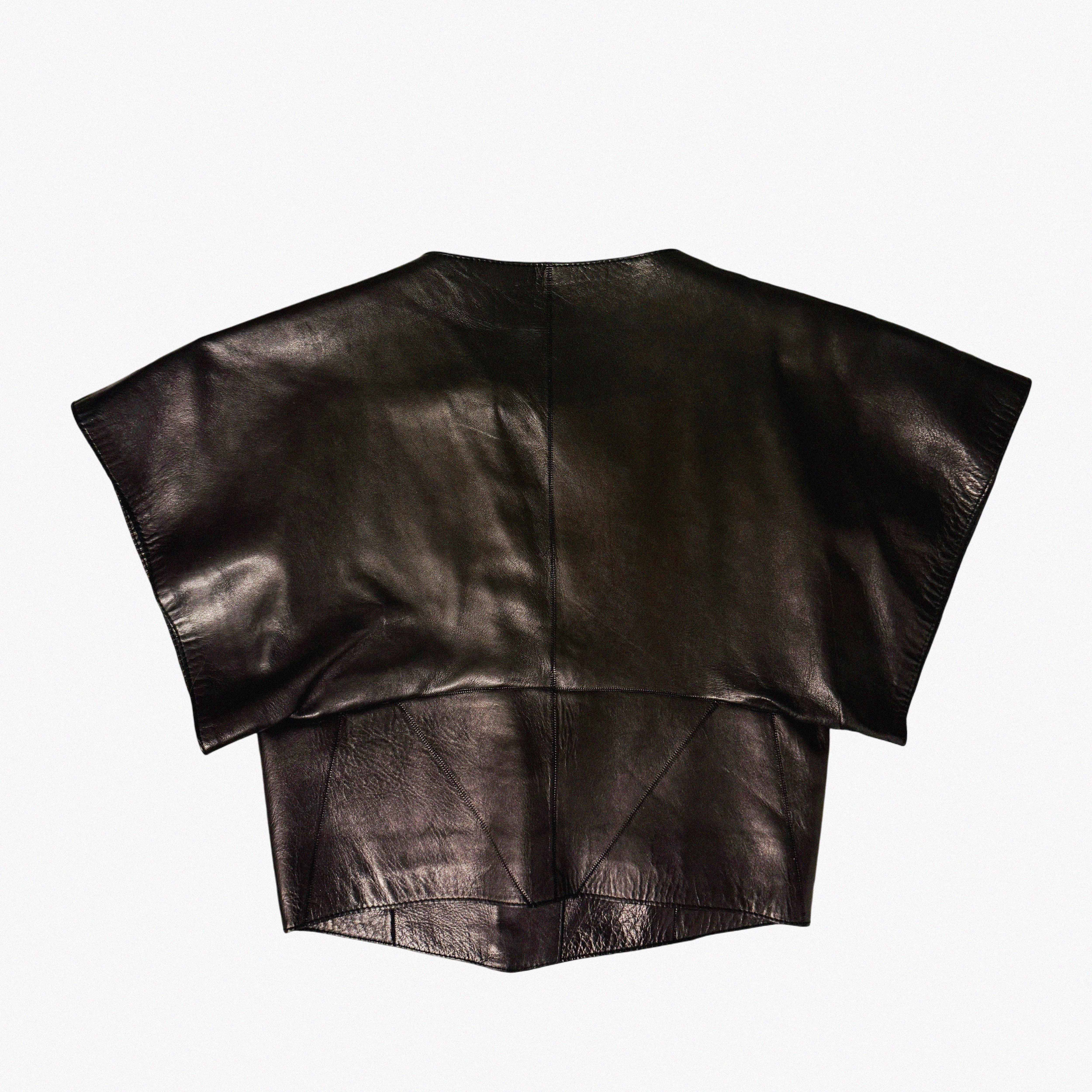 →BALENCIAGA SCULPTED LEATHER JACKET← SANG A SELECTS