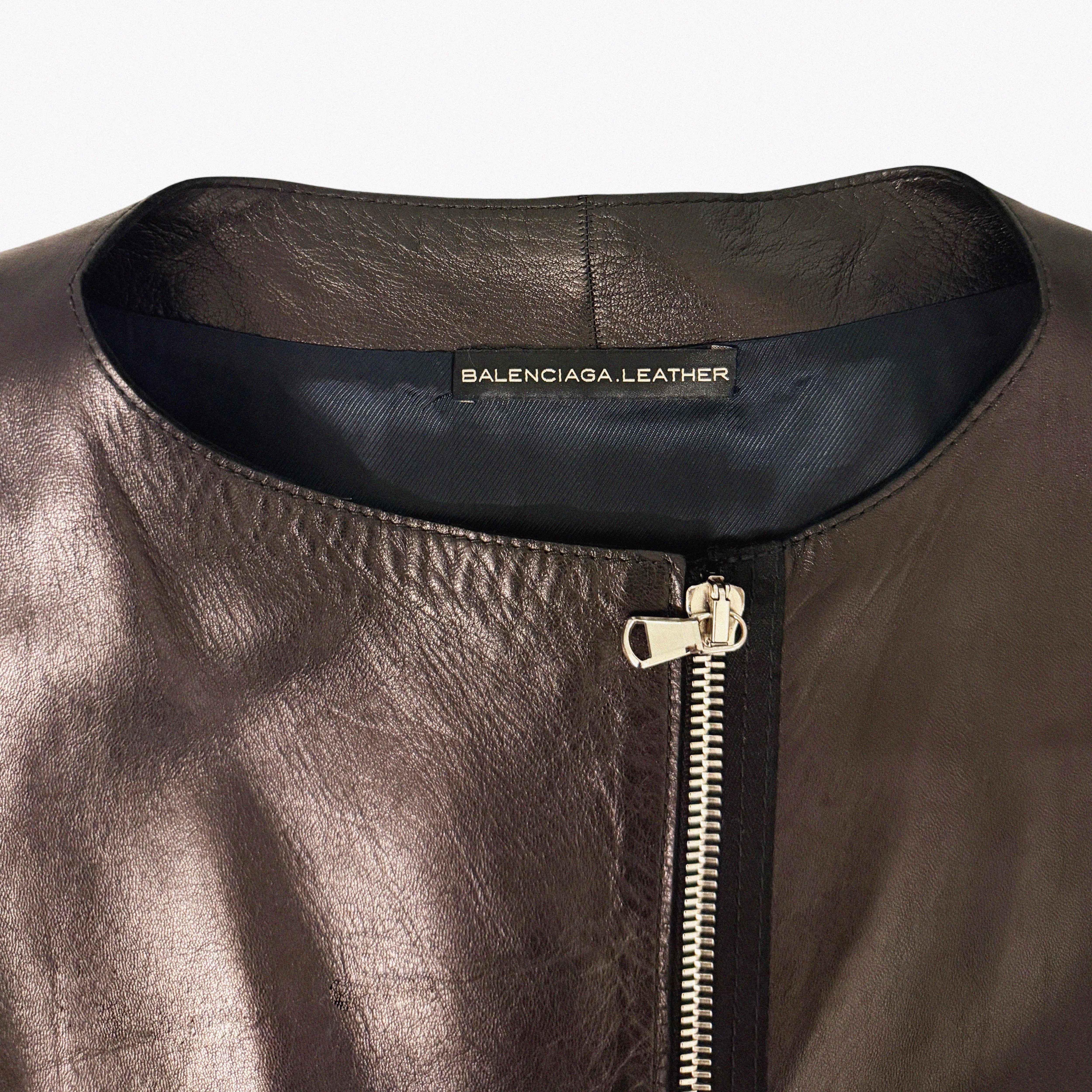 →BALENCIAGA SCULPTED LEATHER JACKET← SANG A SELECTS