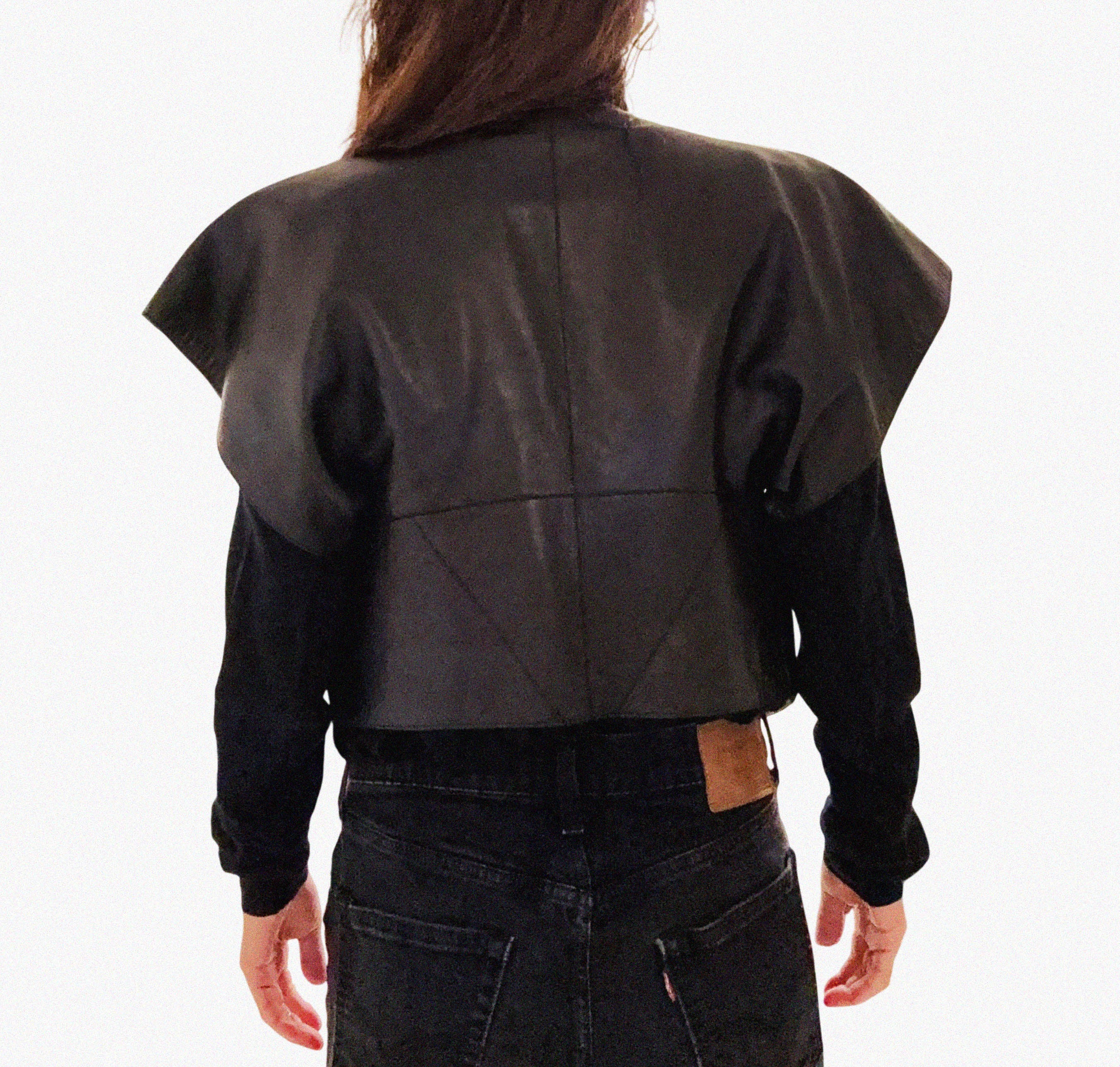 →BALENCIAGA SCULPTED LEATHER JACKET← SANG A SELECTS
