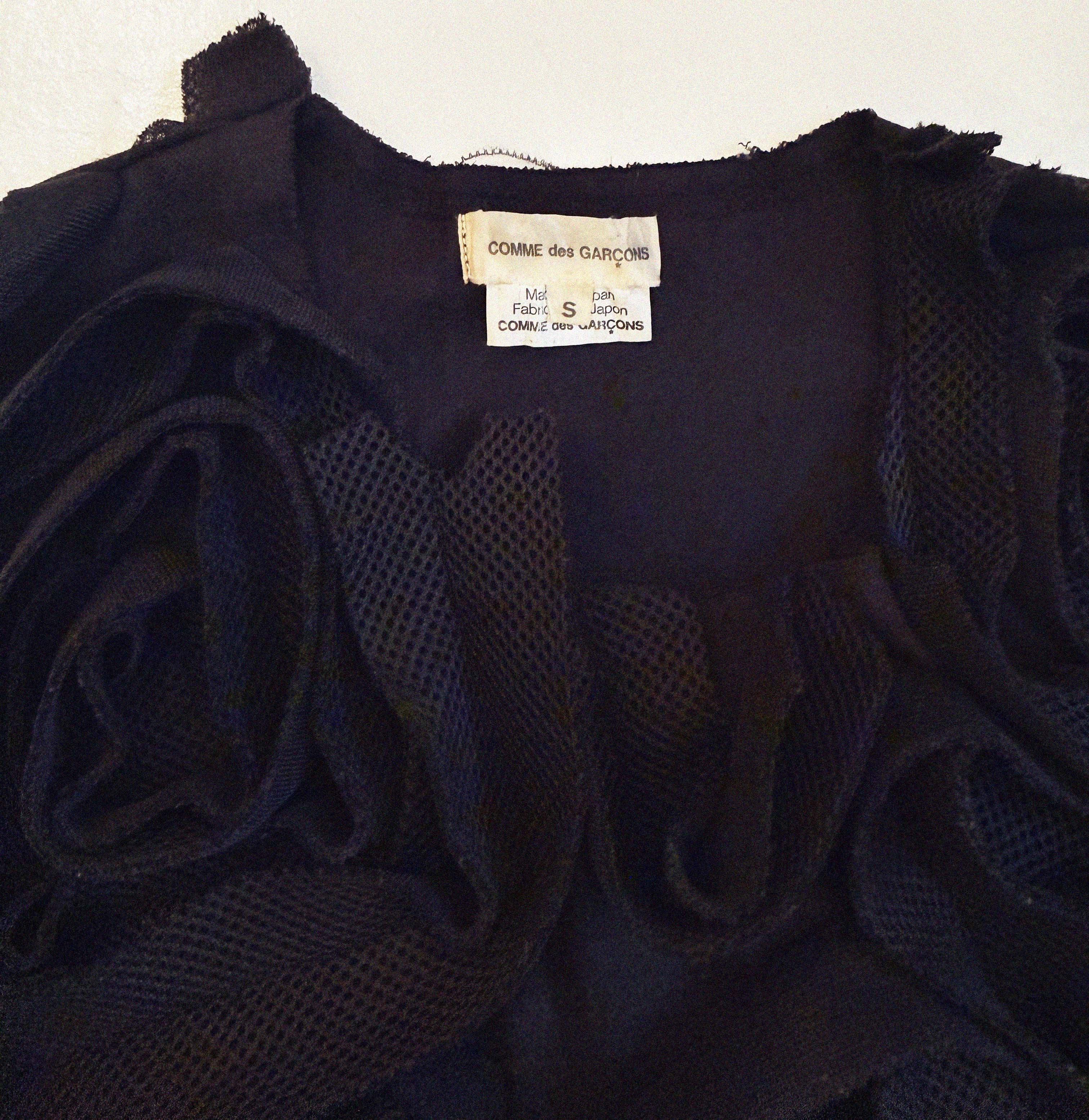 →COMME DES GARÇONS BLACK SCULPTURAL ROSE VEST← SANG A SELECTS