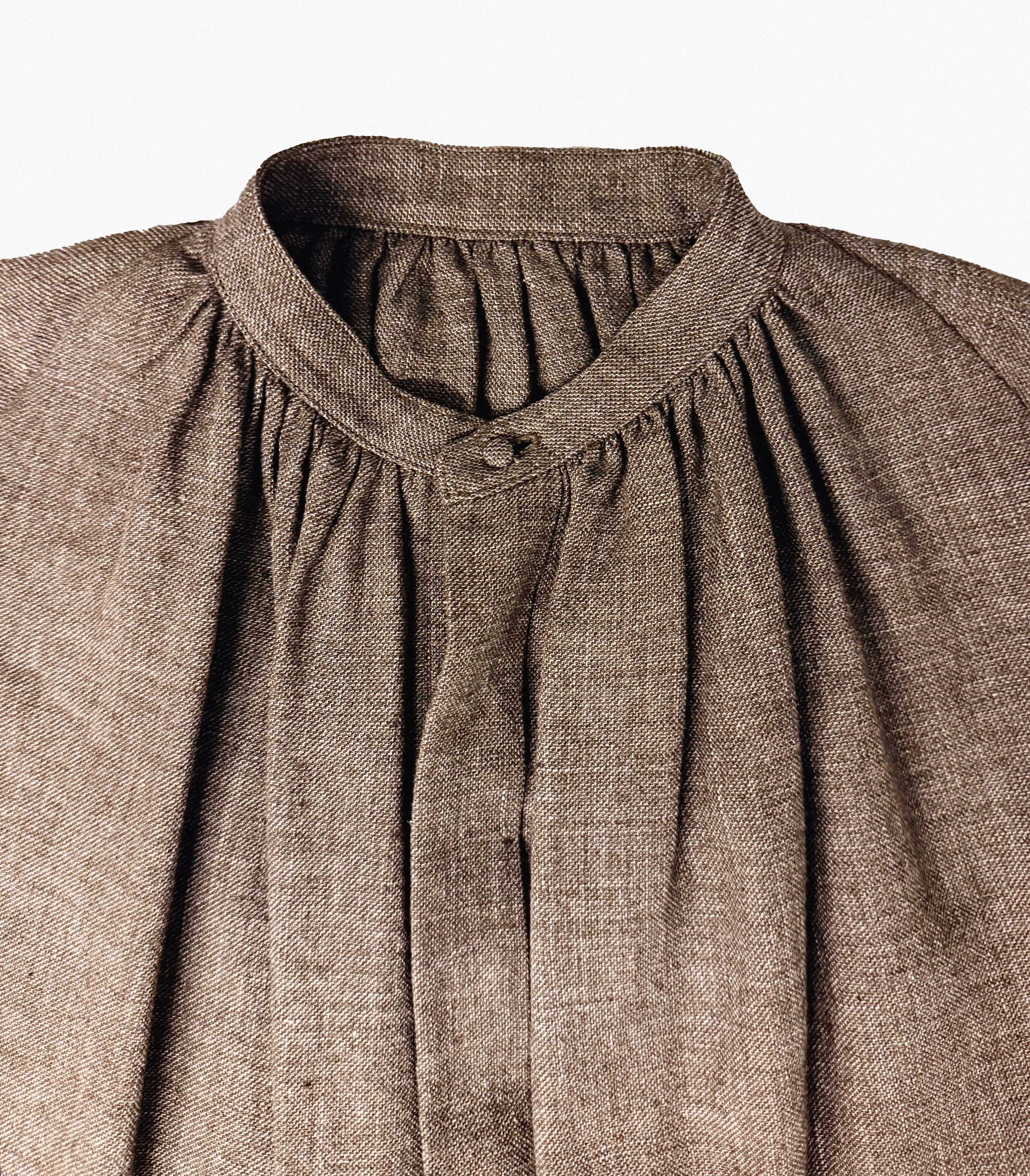 →COSMIC WONDER LINEN WOOL PLEATED BLOUSE← SANG A SELECTS