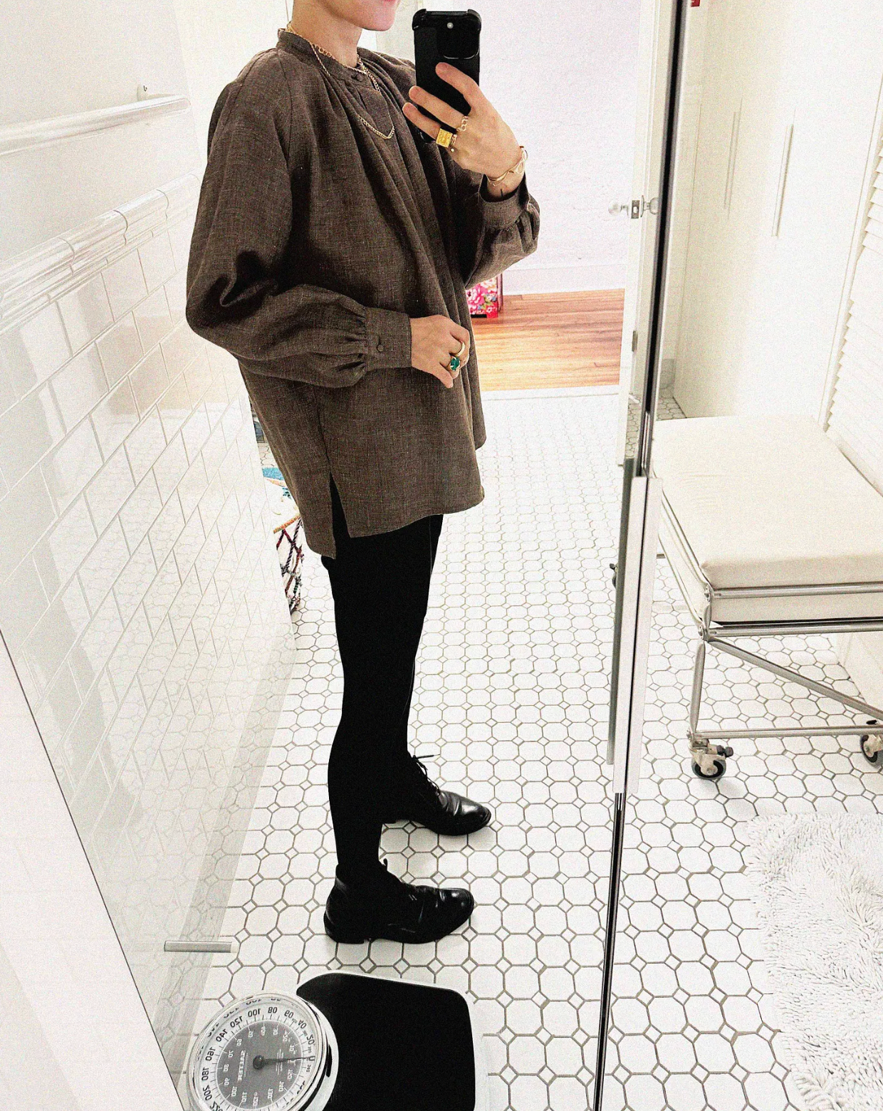 →COSMIC WONDER LINEN WOOL PLEATED BLOUSE← SANG A SELECTS