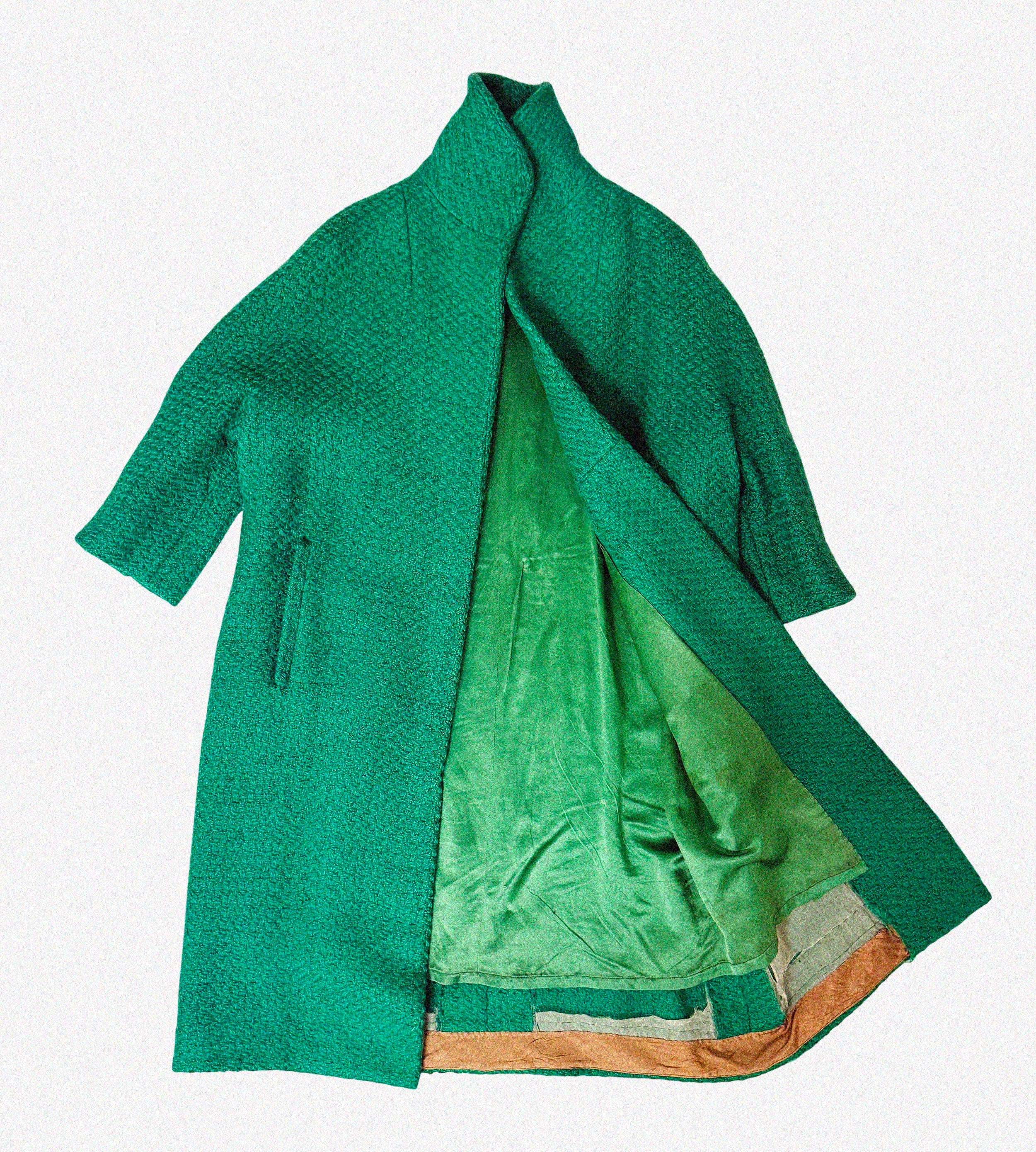 →CHRISTIAN DIOR VINTAGE GREEN COAT← SANG A SELECTS
