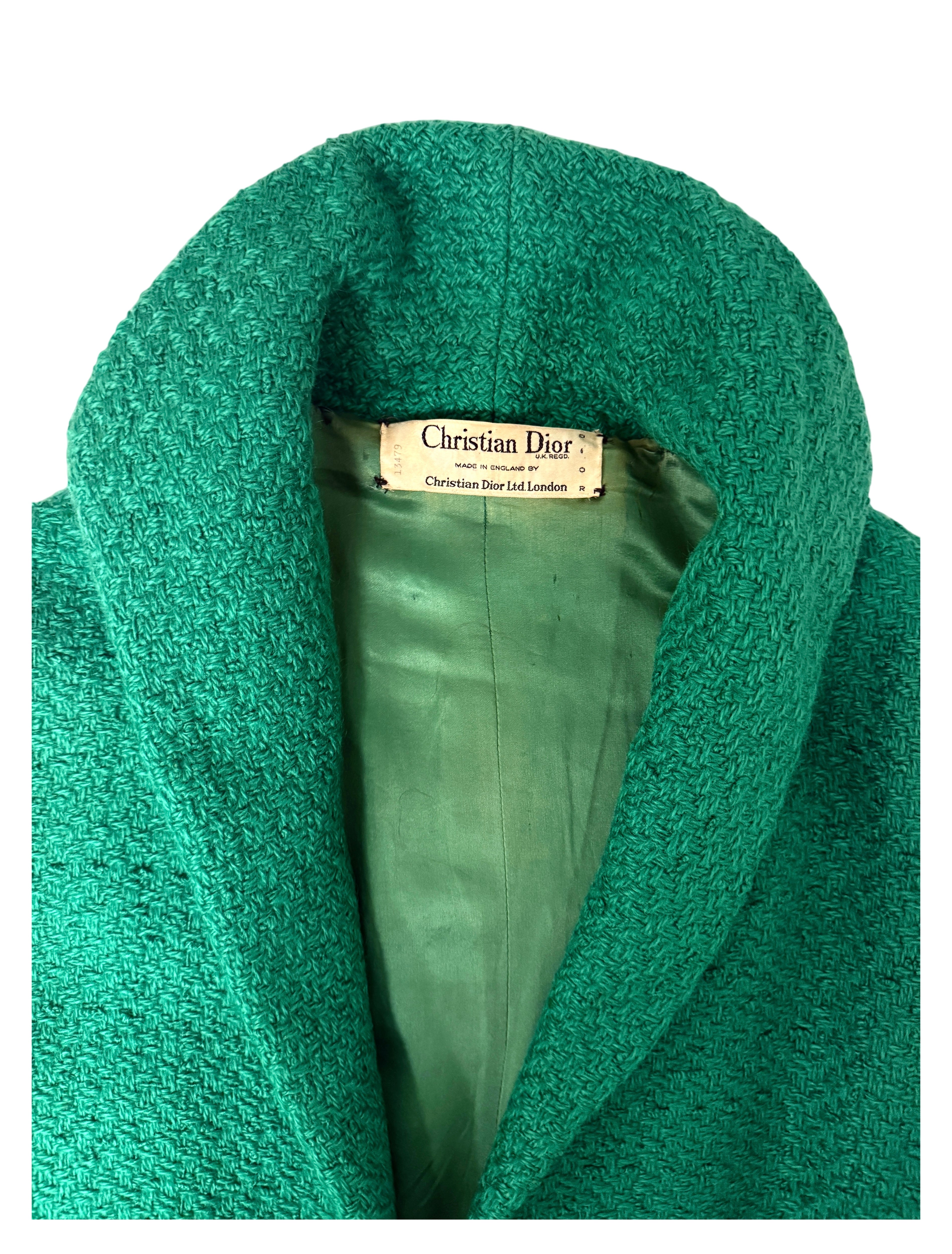 →CHRISTIAN DIOR VINTAGE GREEN COAT← SANG A SELECTS