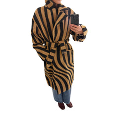 →DRIES VAN NOTEN GRAPHIC STRIPE WOOL COAT← SANG A SELECTS