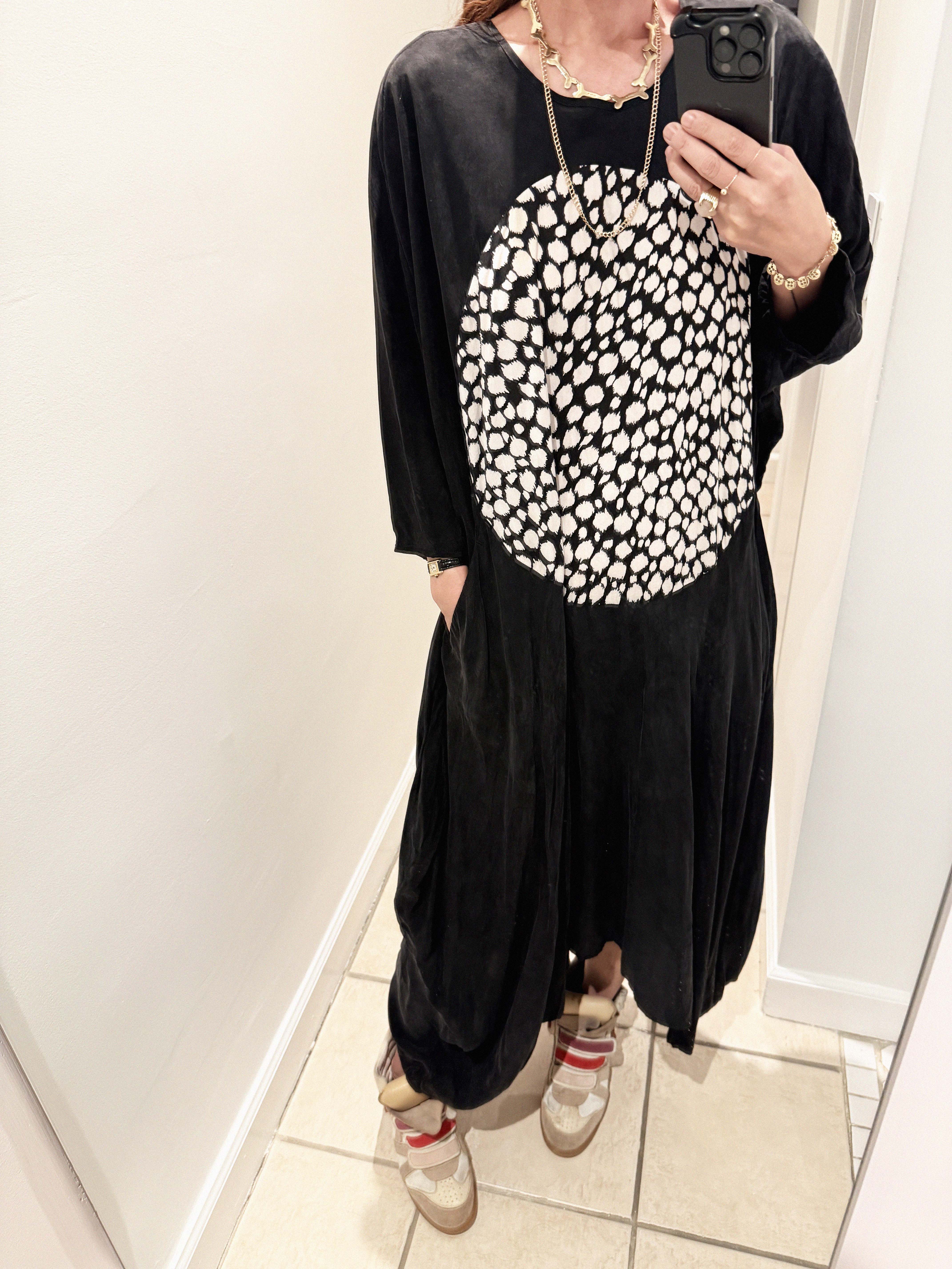 →HENRIK VIBSKOV BLACK CIRCLE OVERSIZED DRESS← SANG A SELECTS