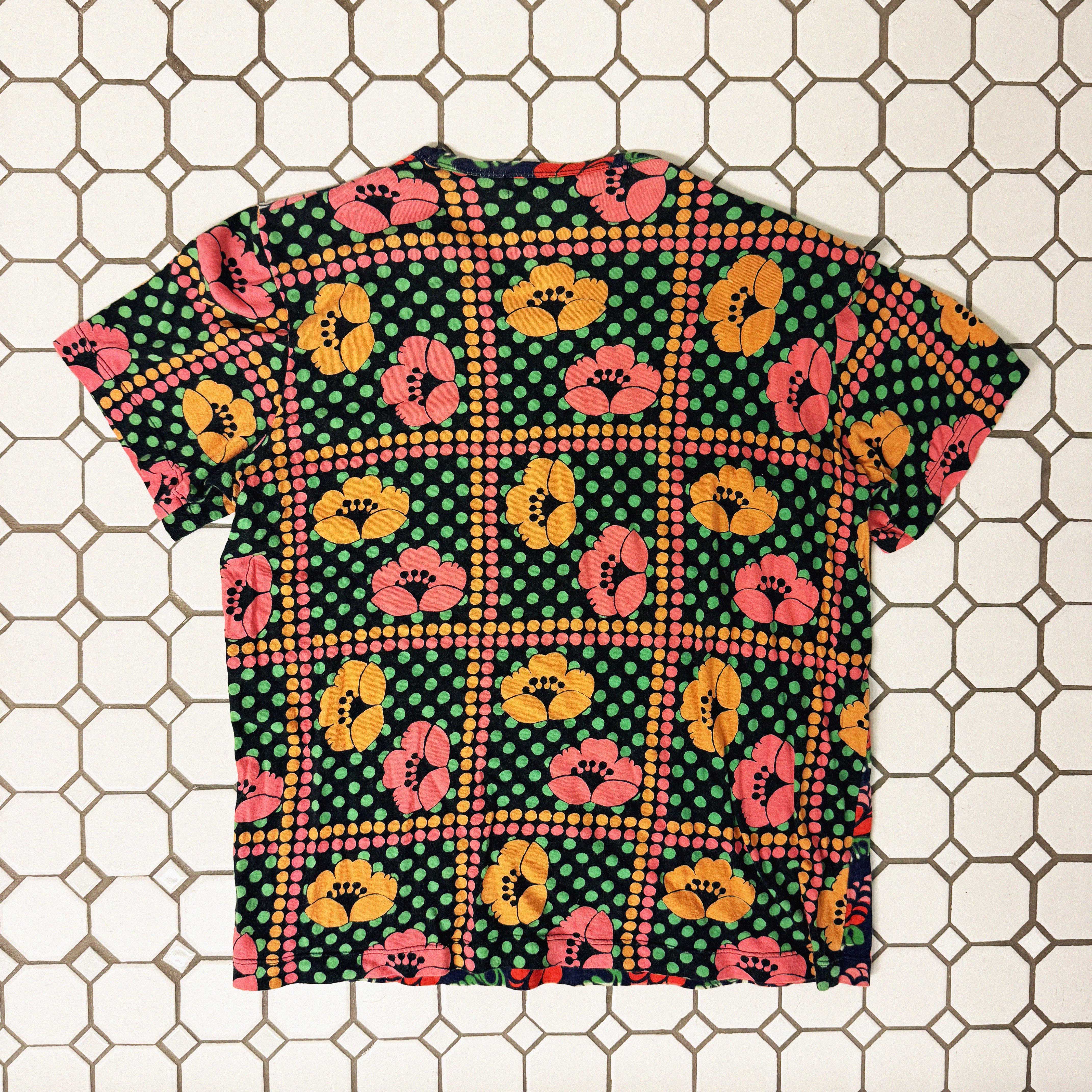 →JUNYA WATANABE COMME DES GARÇONS FLORAL GRID ART PRINT T-SHIRT← SANG A SELECTS