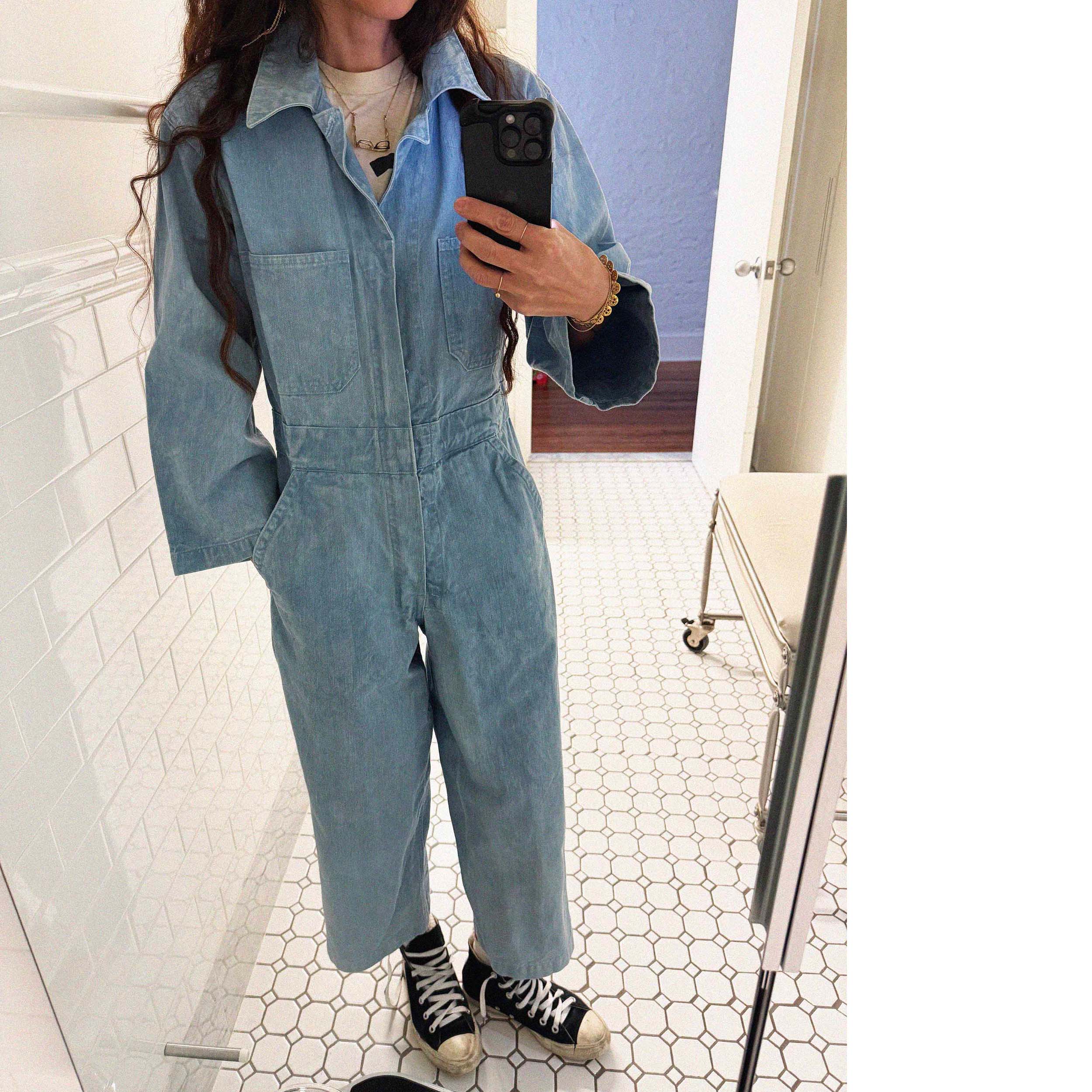 →AS EVER NYC WASHED BLUE JUMPSUIT← SANG A SELECTS