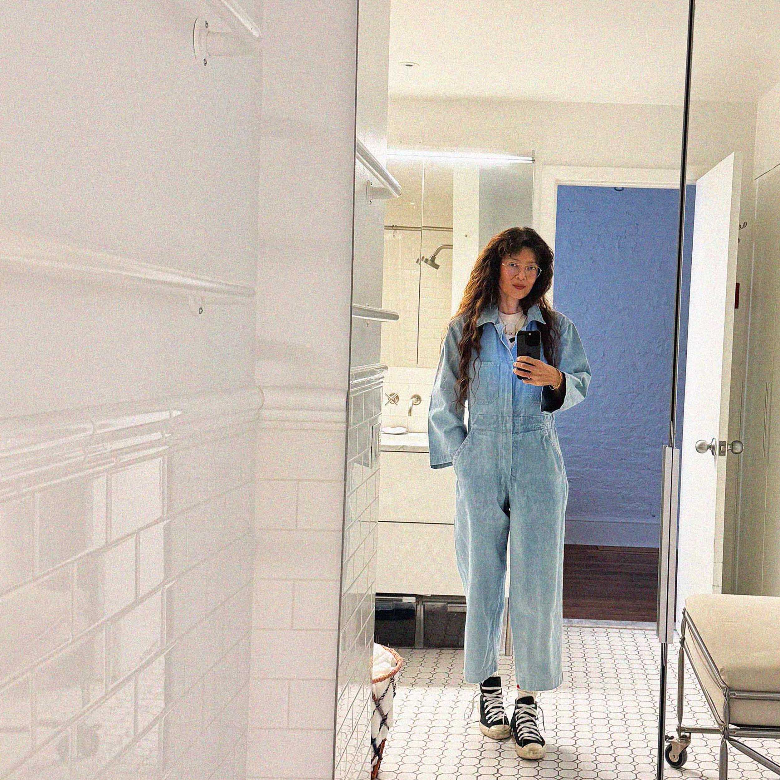 →AS EVER NYC WASHED BLUE JUMPSUIT← SANG A SELECTS