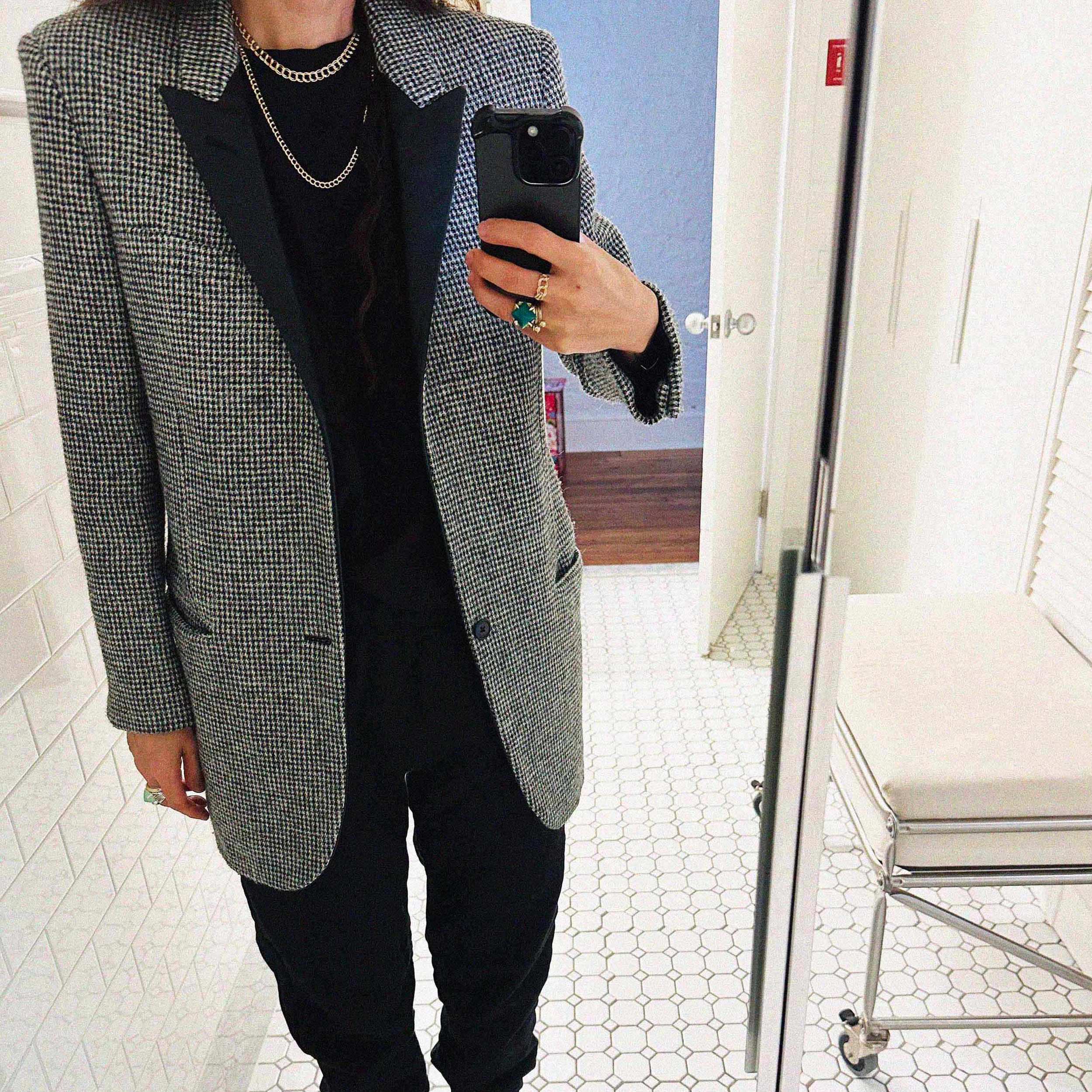 →SAINT LAURENT CHECKERED BLAZER← SANG A SELECTS