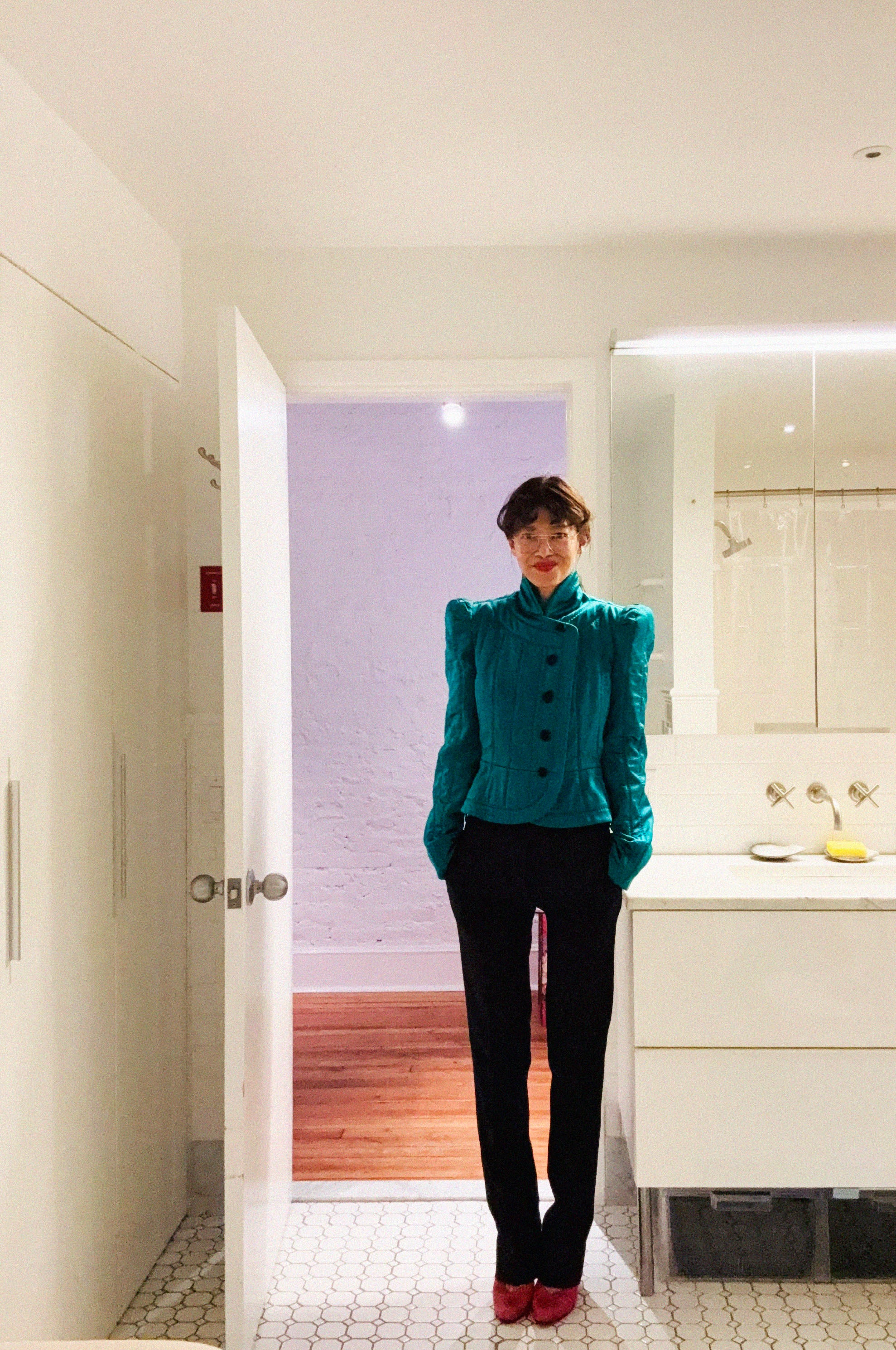 →YVES SAINT LAURENT QUILTED SILK BLAZER← SANG A SELECTS