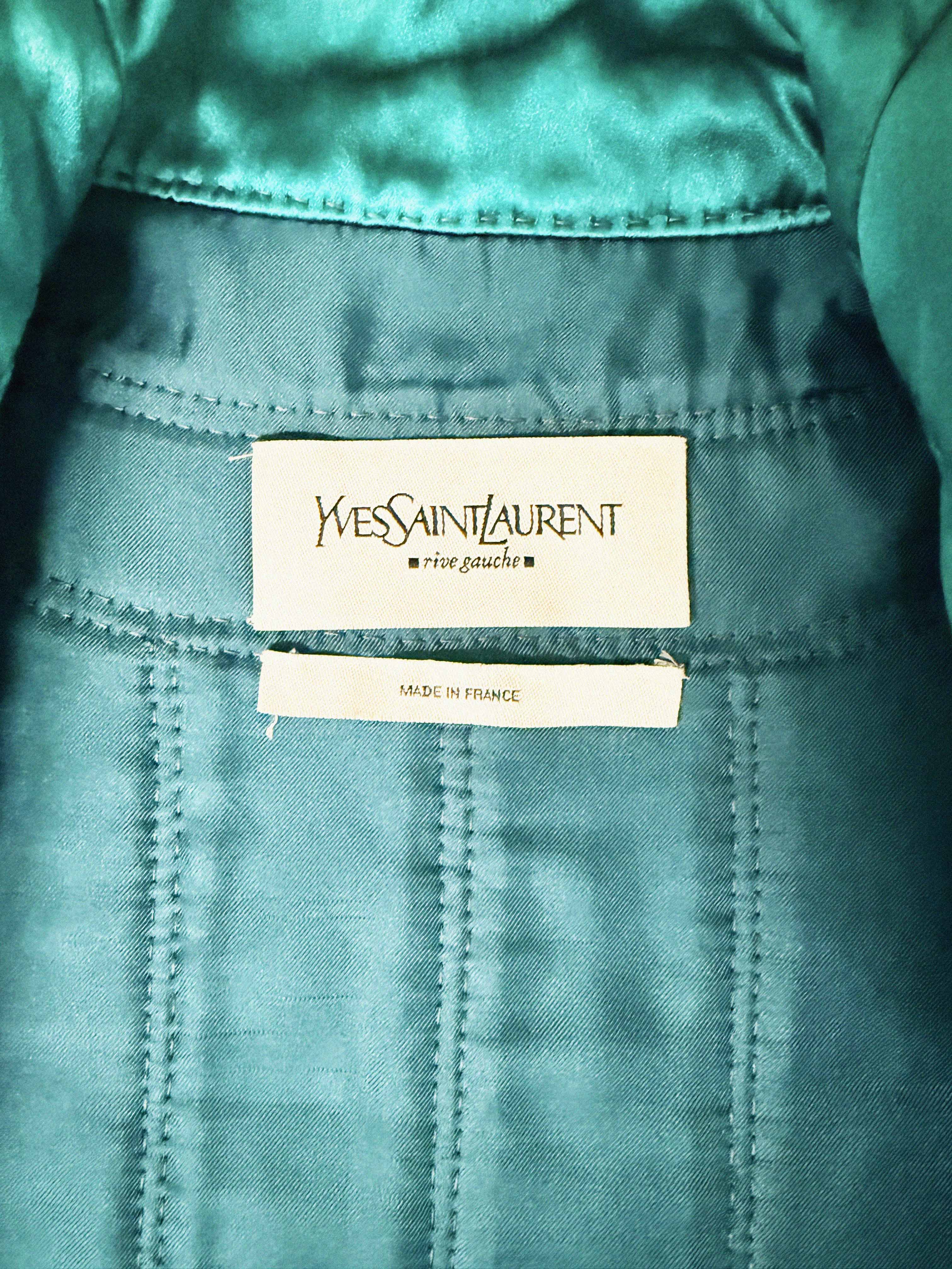 →YVES SAINT LAURENT QUILTED SILK BLAZER← SANG A SELECTS