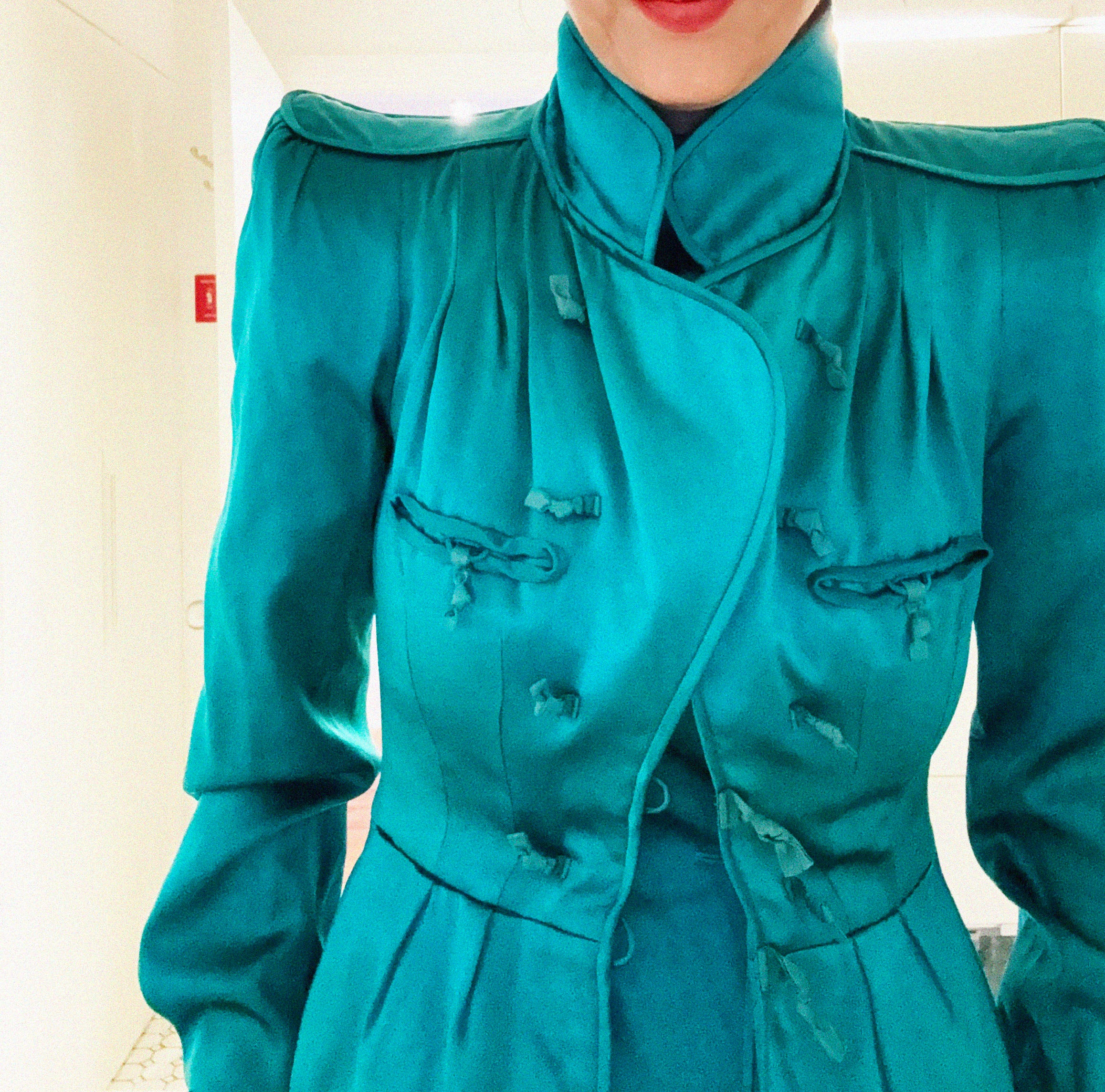 →YVES SAINT LAURENT STRUCTURED SILK BLAZER← SANG A SELECTS