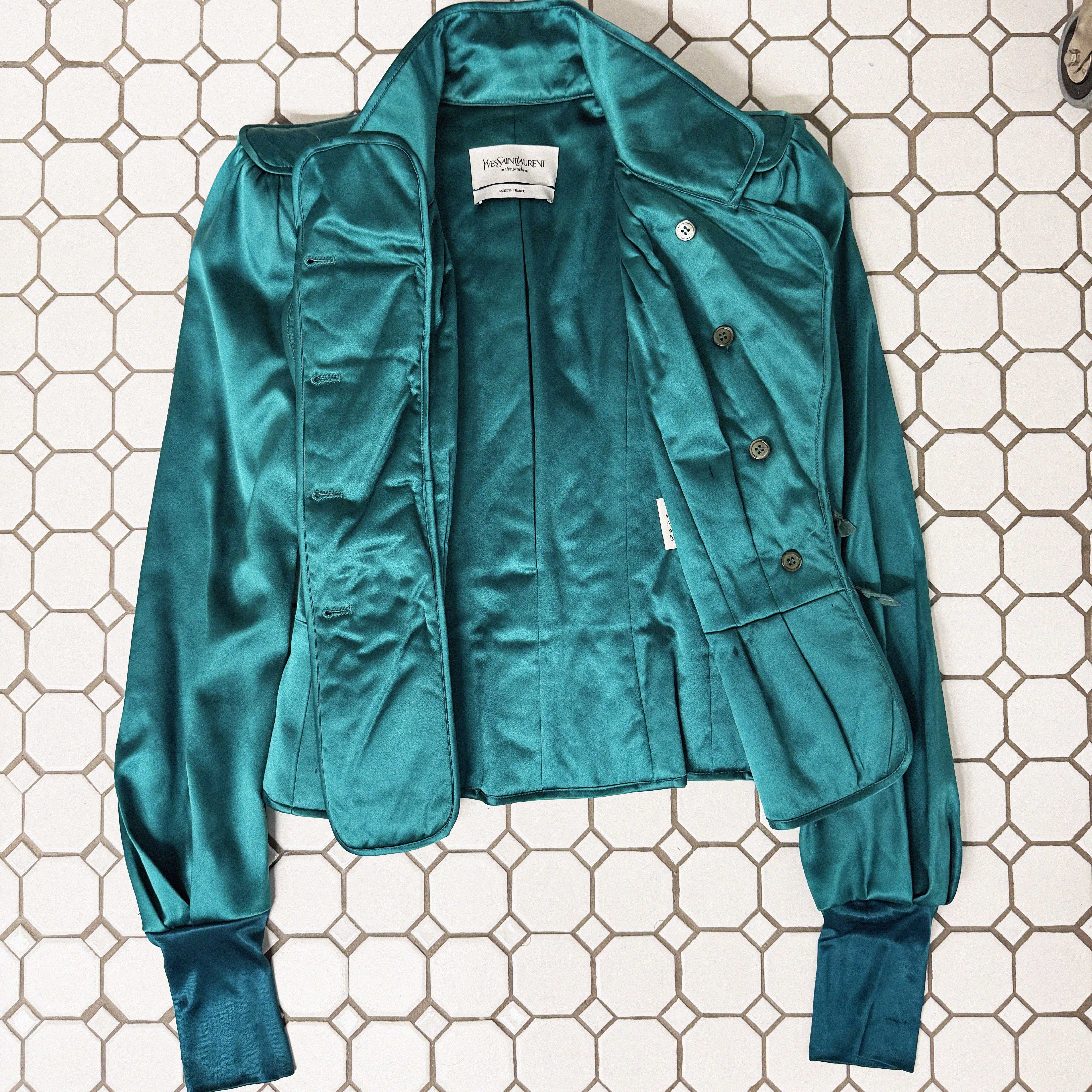→YVES SAINT LAURENT STRUCTURED SILK BLAZER← SANG A SELECTS
