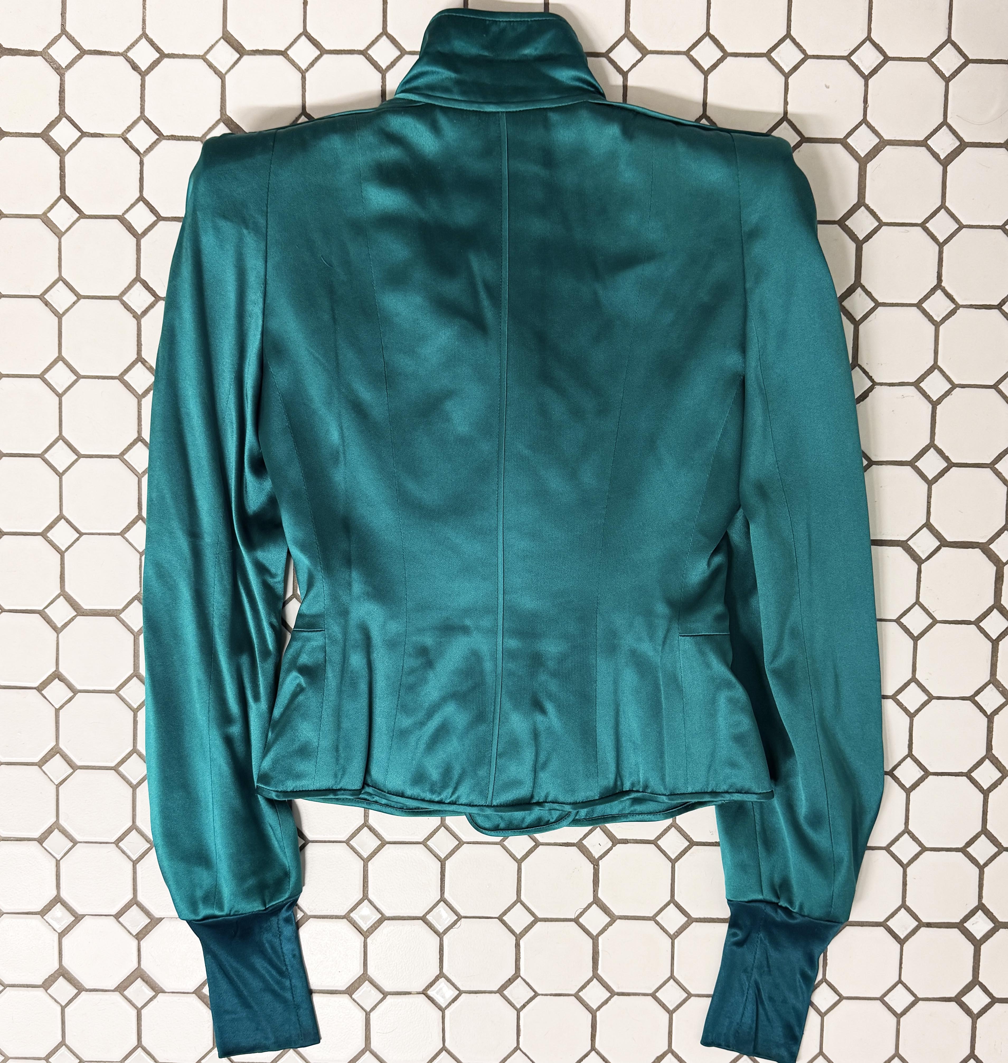 →YVES SAINT LAURENT STRUCTURED SILK BLAZER← SANG A SELECTS
