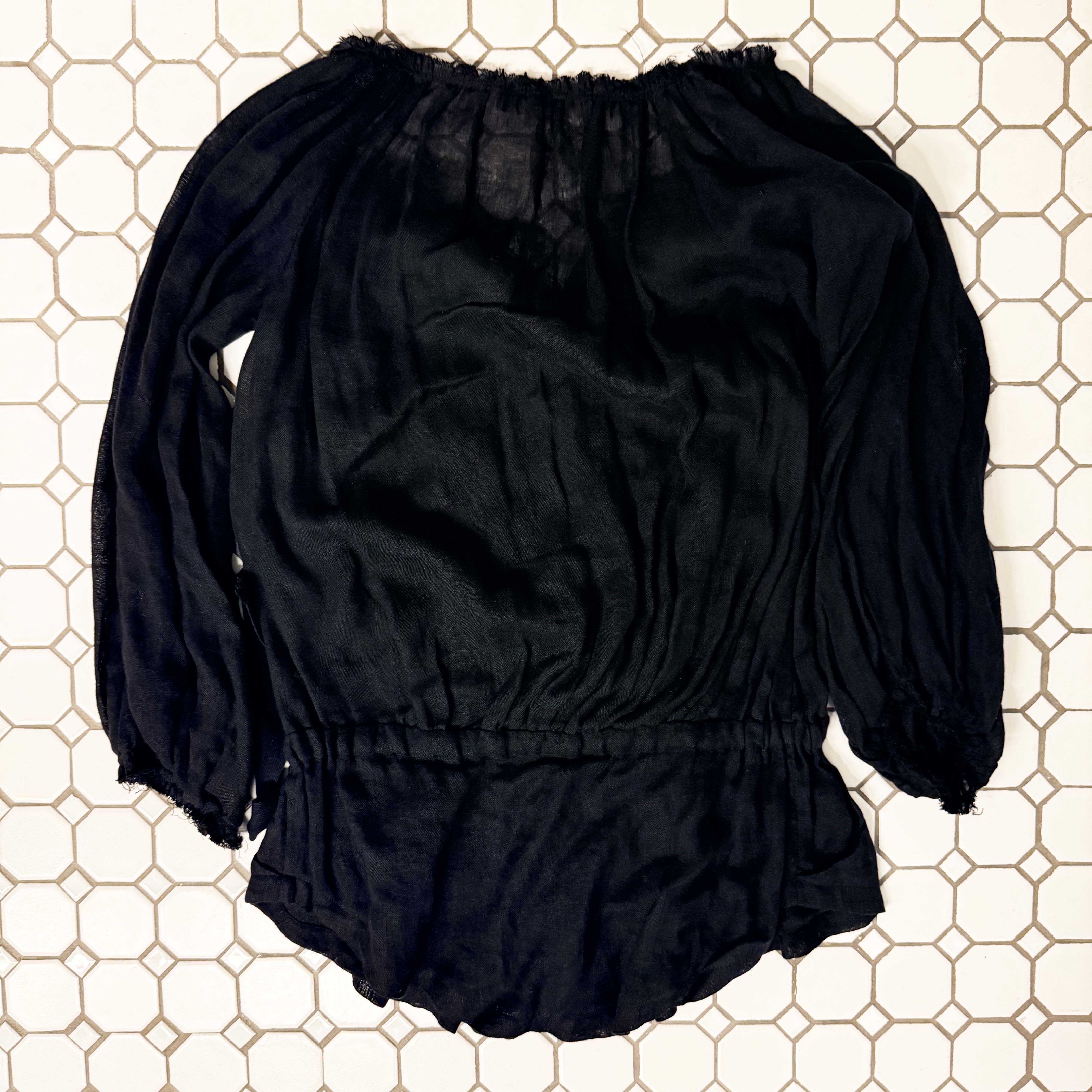 →ISABEL MARANT BLACK LINEN BLOUSE← SANG A SELECTS