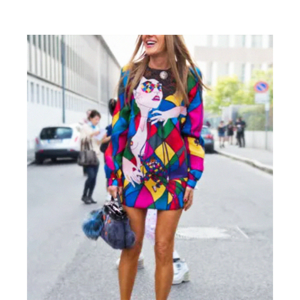 →MIU MIU HARLEQUIN PRINT SILK MINI DRESS← SANG A SELECTS