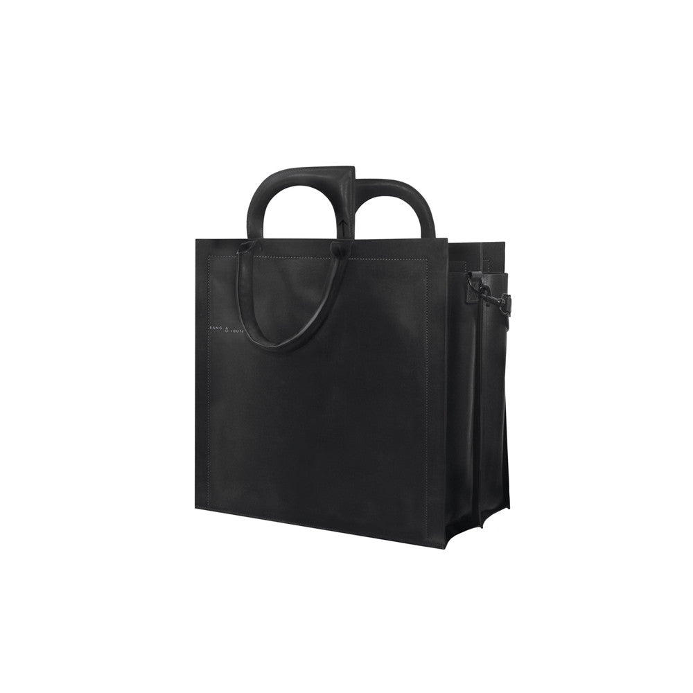 →DUPLE← BLACK CALF LEATHER