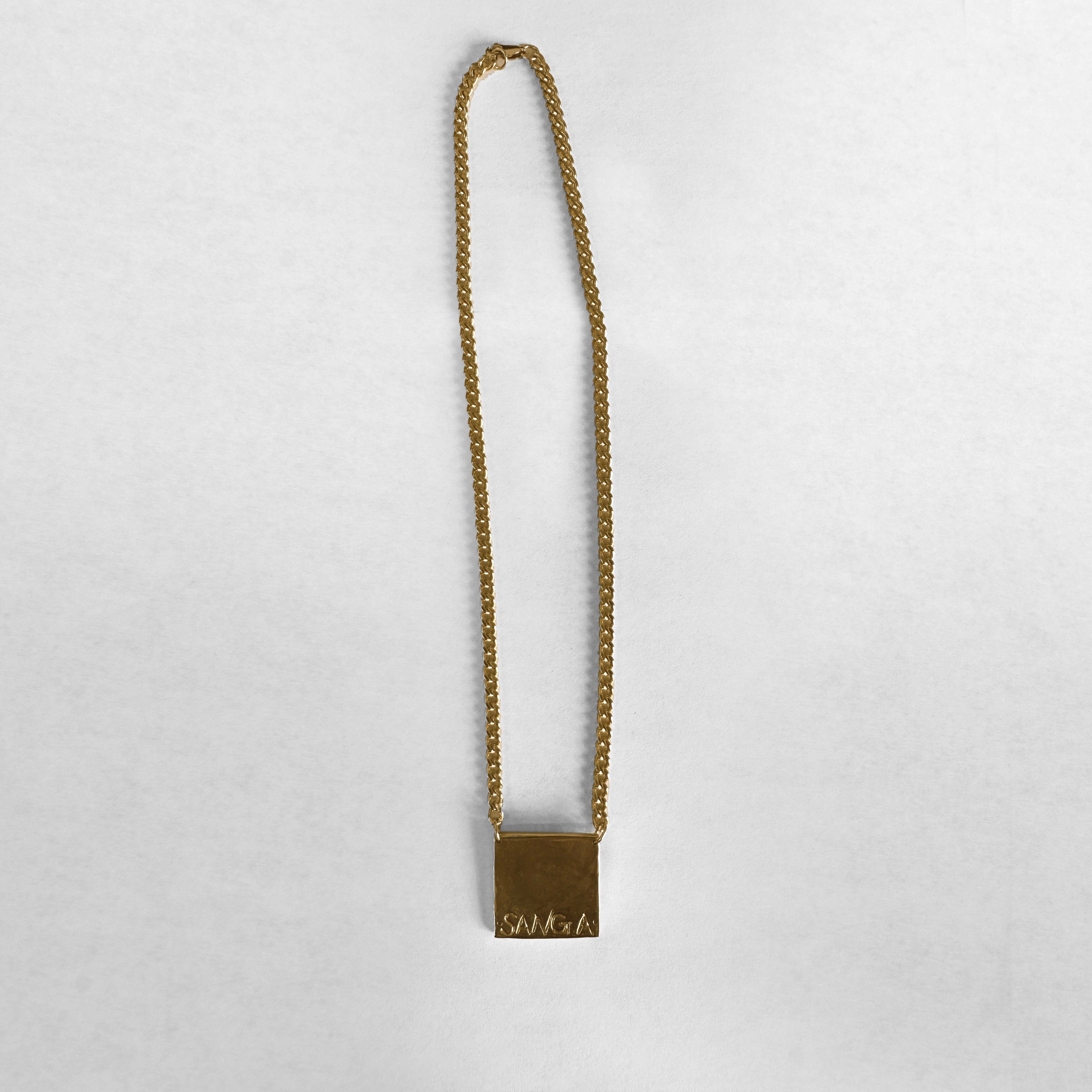 →FREE WOMAN NECKLACE← 14K GOLD FILLED CHAIN + BRASS FREE WOMAN SQUARE